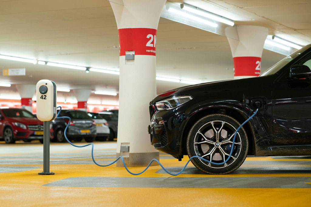 EV charging in an underground car park